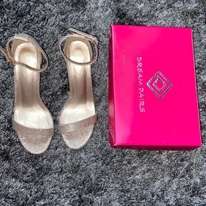 WORN ONCE gold heels
